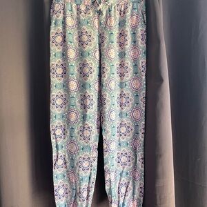 Justice Blue and Pink Patterned Pants